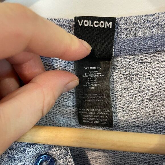 Volcom Blue Sweatshirt Shoulder Pocket Longsleeve - Picture 10 of 10